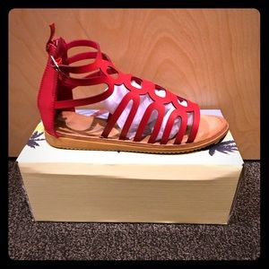 Red Sandals! Size 6!